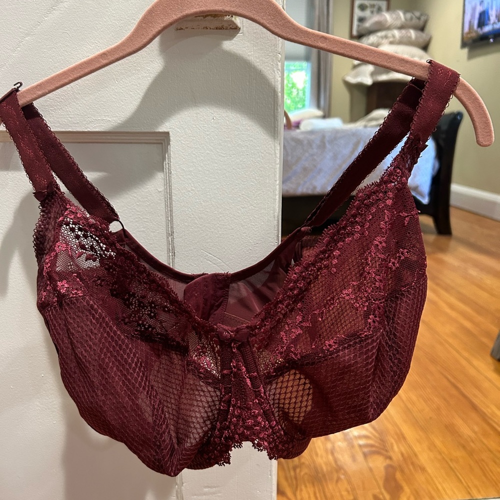Eloni burgundy bra